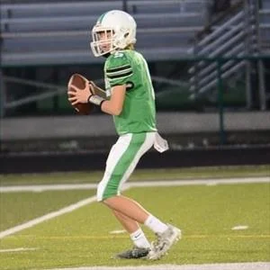 Samuel Collier in his Triton Central football uniform